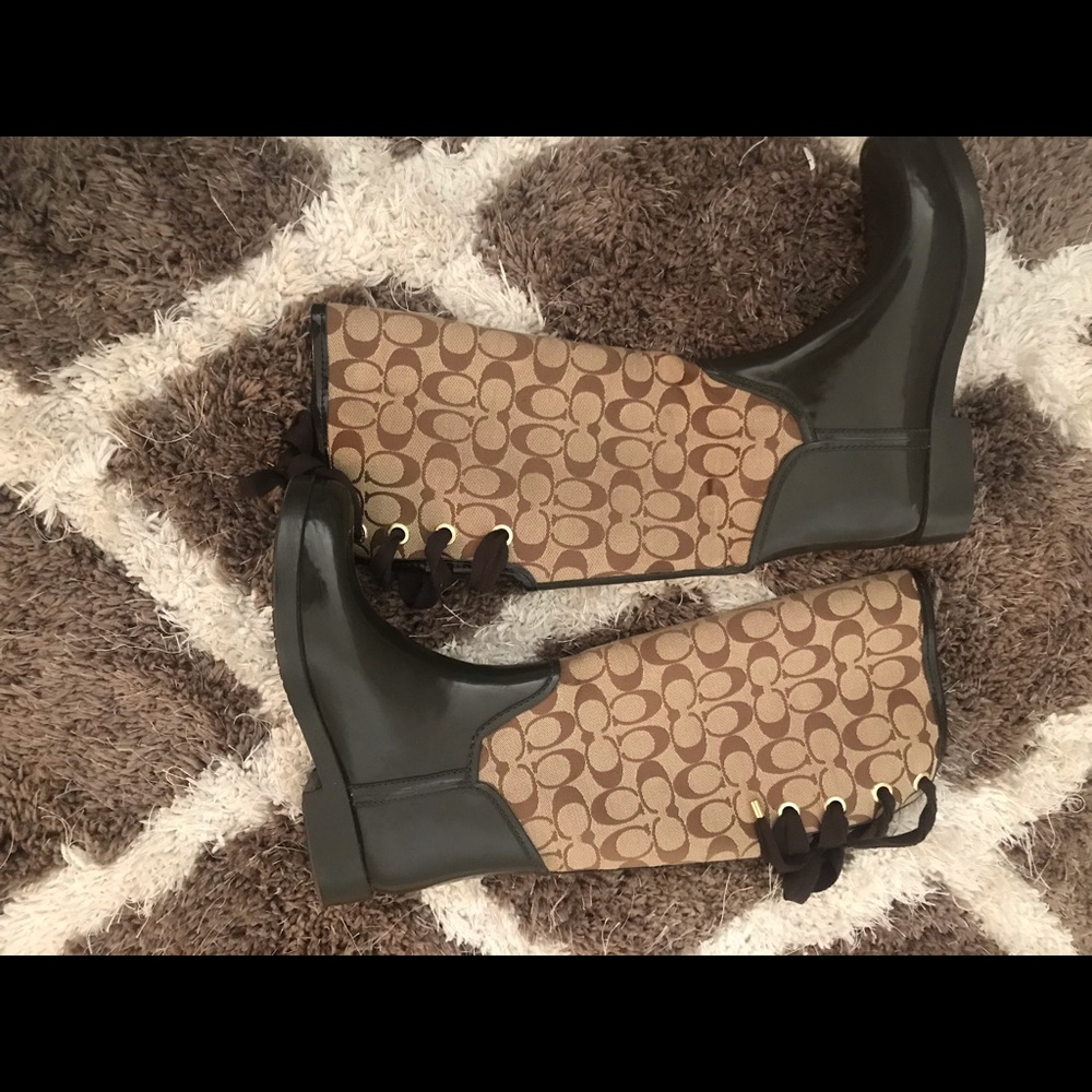 Coach rain boots